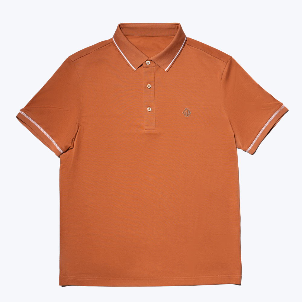 尘界男装纯色短袖POLO衫男2025夏季新款商务休闲修身翻领高端T恤