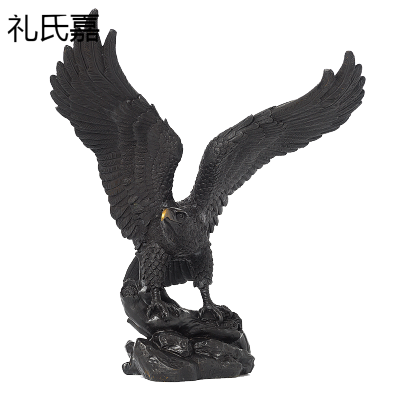 礼氏嘉纯铜老鹰摆件开业礼品大号办公室摆设大展宏图工艺品摆件