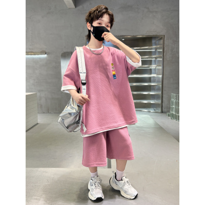 男童夏季套装2025新款儿童夏装短袖运动服薄款大童夏款帅气时髦潮