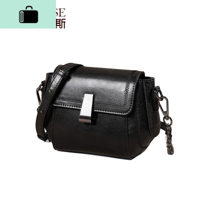 小包包女2020新款潮网红皮时尚斜挎包百搭链条包单肩包女NEW LAKE 黑色女士单肩包