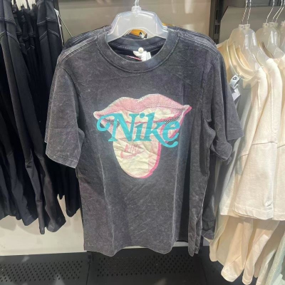 NIKE耐克短袖T恤运动休闲舒适透气针织圆领女装HM4594-010 D