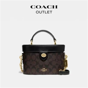[香港直邮]蔻驰COACH 奥莱女包色块经典标志帆布GEORGIE盒子包5504