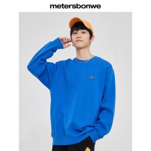 [好货直降:146]美特斯邦威怪兽大学情侣装圆领抓绒印花长袖卫衣