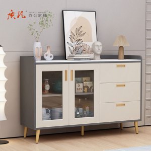 质凡岩板餐边柜现代简约茶水柜客厅靠墙柜多功能家用现代收纳碗柜