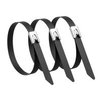 盛京联硕 304包塑不锈钢扎带4.8×800mm[100条]包