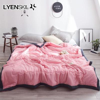 家柏饰(CORATED)夏季水洗棉空调被春秋被夏凉被芯单人学生宿舍双人纯色薄被子夏被