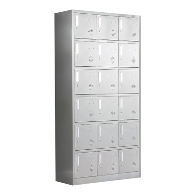 湘渭不锈钢更衣柜员工衣柜储物柜更衣室储物柜304十八门储物柜