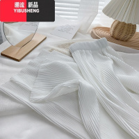 YIBUSHENG垂感净版压褶阔腿裤女宽松直筒拖地长裤休闲百褶冰丝雪纺休闲裤