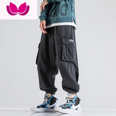 七斓胖胖哥欧美式高街vibe工装裤子男款束脚休闲大码宽松牛仔裤