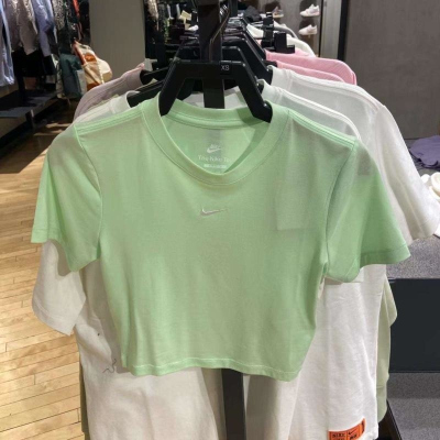 NIKE耐克短袖T恤运动休闲舒适透气圆领短款女装FB2874-376 Z