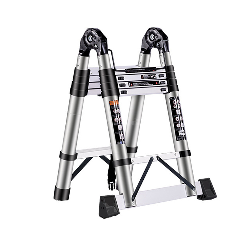 翌嘉 YJ40625072铝合金多功能人字梯 2+2米多功能人字2米直梯4米