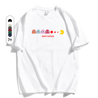 夏季潮流T恤男宽松青少年百搭五分袖体恤衫纯棉情侣印花短袖男T恤_63