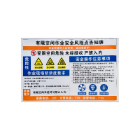 禄安瑞 标牌 有限空间告知牌 400mm*600mm个