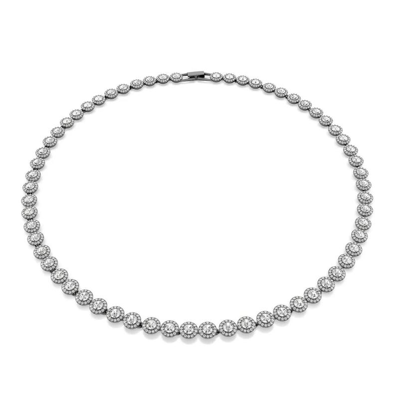施华洛世奇(SWAROVSKI)灰色金属链精致优雅50cm长百搭项链女性时