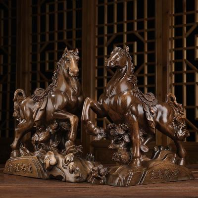 美帮汇马摆件工艺品一对马到成功老板桌办公桌办公室桌面装饰品