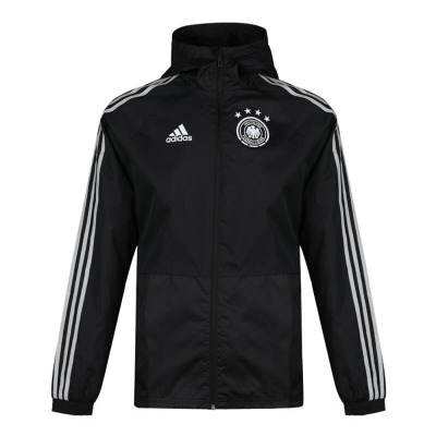 adidas阿迪达斯外套男2019春季新品运动服涤纶夹克连帽足球防风衣连帽夹克CE4934C