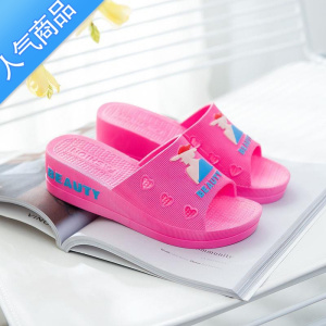 SUNTEK妈妈高跟软底外穿浴室防滑拖鞋女款家用ins学生沙滩凉拖鞋新款23