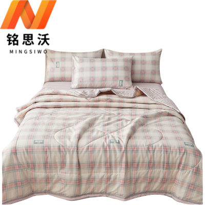 铭思沃夏被四件套1.8*2.0m床 粉格 套
