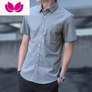 七斓短袖白衬衫男西装打底衬衣伴郎服兄弟装夏季上班工装男士商务正装