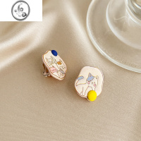 JiMi日系可爱少女耳夹无耳洞2022年新款潮时尚简约高级小众设计感耳饰