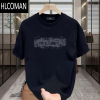 HLCOMAN美式痞帅短袖T恤青年男女款夏季ins潮牌街头宽松圆领上衣