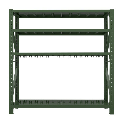 汉诺鑫威消防铁锹镐农具摆放架安保装备器材存放架绿色盾牌货架盾牌架中型-主架