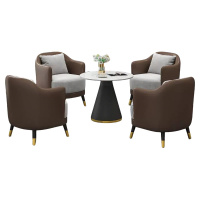 班龙洽谈桌一桌四椅 棕色套
