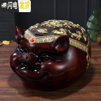 三维工匠创意存钱罐可爱小猪储蓄罐只进不出大容量大号成人储钱罐生日 深木大号存钱猪[可进可取]