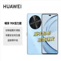 华为 畅享70X 活力版 256GB 冰晶蓝 支持北斗卫星消息 巨鲸6100电池 40W快充 4G双卡 双五星超耐摔华为鸿蒙手机