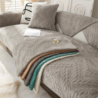 京城派 冬季毛绒沙发垫套装防滑沙发坐垫子123组合秋冬季水晶绒沙发垫布艺简约北欧风沙发套罩巾沙发贵妃支持定制飘窗垫