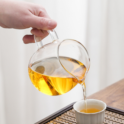 MULTIPOTENT茶具配件高硼硅耐热公道杯泡茶杯玻璃龙胆公道杯[小]