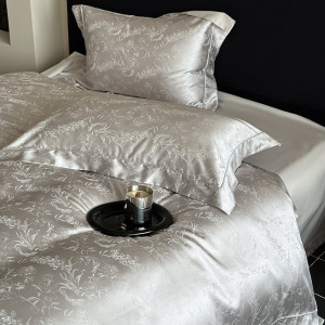 重磅100支高锦缎提花澳棉四件套纯棉床单床笠轻奢感4