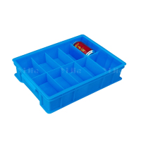 翌嘉YJ4120645 蓝色塑料收纳分格分类螺丝配件多格盒 10分格 375*280*85