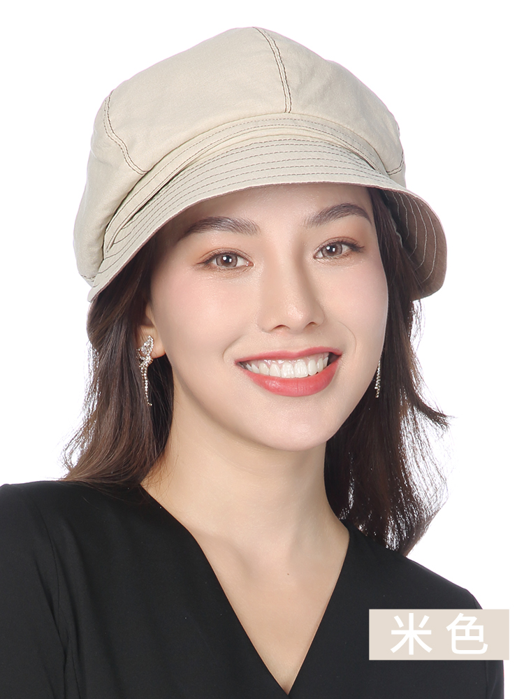 盛世尼曼带防风绳八角帽女夏天贝雷帽女夏季薄款帽子女韩版英伦时尚
