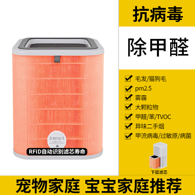 适配畅呼吸滤芯锤子科技空气净化器抗菌除醛增强版滤芯[下层滤芯]