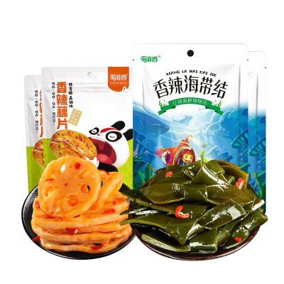 蜀道香香辣海带结120g*3袋开袋即食下酒菜美味休闲小吃零食