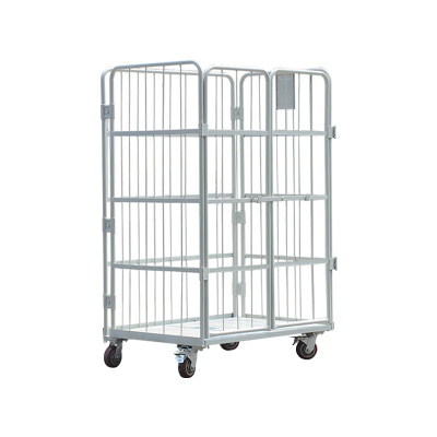 臻远ZY-L09仓储笼 折叠物流台车快递仓库周转车 900*800*1700加门