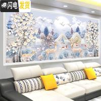 三维工匠2019新款钻石画十字绣发财麋鹿2018钻石绣满钻 [满钻版]280*115厘米[魔方圆钻+炫彩钻+异形钻]送十