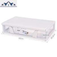 扁平床底收纳箱塑料床下整理箱抽屉式收纳盒衣柜衣物储物箱子滑轮 三维工匠