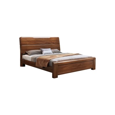 臻远ZY4022721实木床1.5米单人床胡桃木