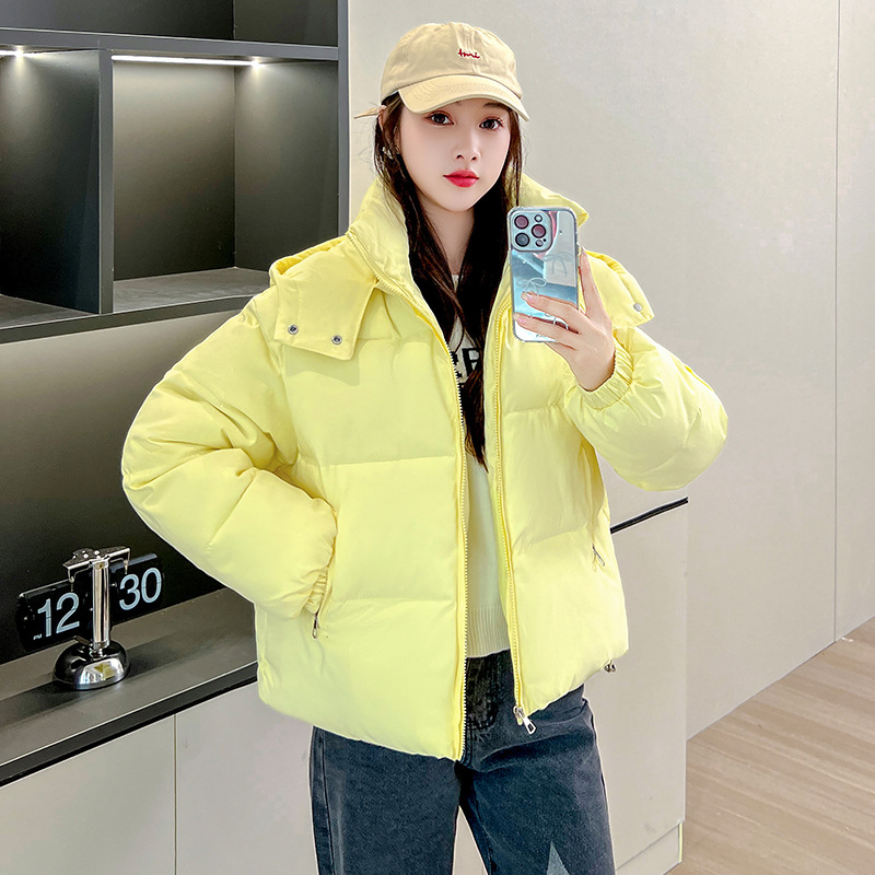 短款羽绒棉服女士新款冬季小个子棉衣时尚洋气百搭面包服外套