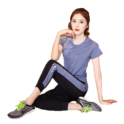 瑜伽服健身房女网红速干衣女款休闲运动透气跑步户外运动套装臻依缘