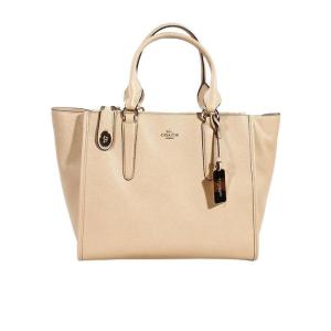 COACH蔻驰 手提包徽标单肩包可拆卸肩带顶部拉链开合七夕送女友礼物 裸色