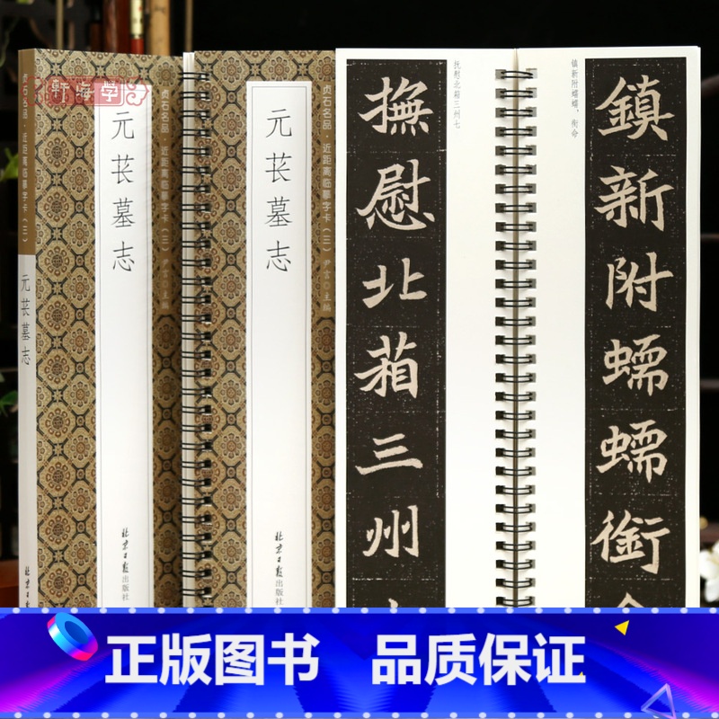 [正版]学海轩元苌墓志贞石名品近距离临摹字卡原色原帖简体旁注北魏楷书毛笔书法字帖成人学生临摹范本北京日报出版社
