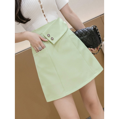 YIBUSHENG黑色半身裙女2021年夏季新款时尚不规则高腰显瘦a字裙包臀短裙潮