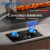 老板(Robam)5.2kW联动燃气灶70%热效率嵌入式 可烟灶联动 灶具 天然气 一级能效55B7A-D2天然气