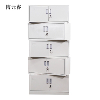 博元睿钢制文件柜档案柜财务凭证柜带锁储物柜铁皮柜书柜分五节文件柜