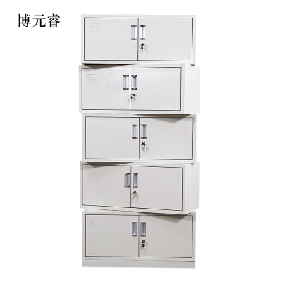 博元睿钢制文件柜档案柜财务凭证柜带锁储物柜铁皮柜书柜分五节文件柜