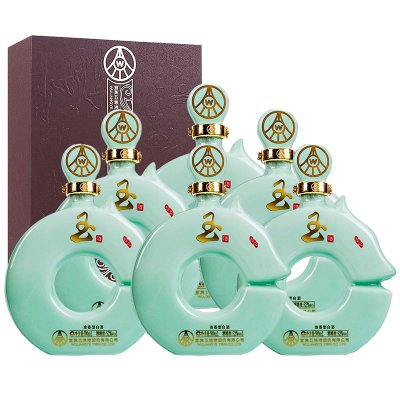 五粮液52度玉酒珍品浓香型白酒(内含3只手提袋)500ml*6瓶