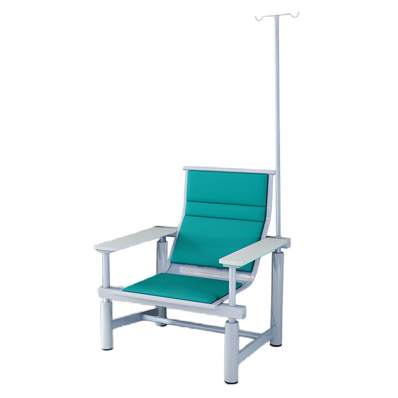 锦北 输液椅医院诊所点滴吊针排椅大厅加固加厚候诊椅单人白板扶手绿色